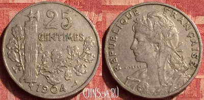Франция 25 сантимов 1904 года, KM# 856, 359o-036
