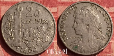 Франция 25 сантимов 1904 года, KM# 856, 359o-130