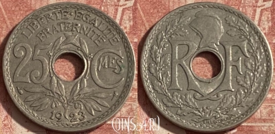 Франция 25 сантимов 1923 года, KM# 867a, 284p-027 ♛
