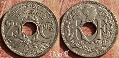 Франция 25 сантимов 1926 года, KM# 867a, 127p-076 ♛