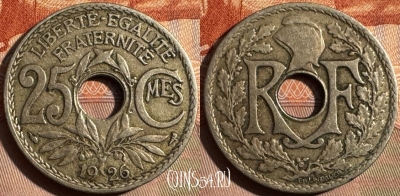 Франция 25 сантимов 1926 года, KM# 867a, 356s-013