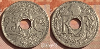 Франция 25 сантимов 1928 года, KM# 867a, 363p-052 ♛