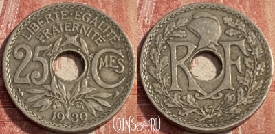Франция 25 сантимов 1930 года, KM# 867a, 236q-018 ♛