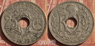 Франция 25 сантимов 1932 года, KM# 867a, 075p-098