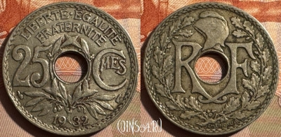 Франция 25 сантимов 1932 года, KM# 867a, 396s-136