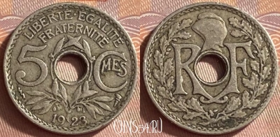 Франция 5 сантимов 1923 года, KM# 875, 421o-057 ♛