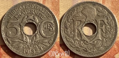 Франция 5 сантимов 1932 года, KM# 875, 206p-064 ♛