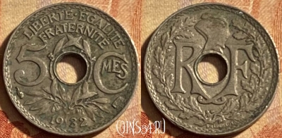Франция 5 сантимов 1932 года, KM# 875, 208p-053