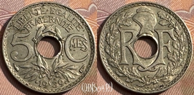 Франция 5 сантимов 1939 года, KM# 875a, 167s-032 ♛