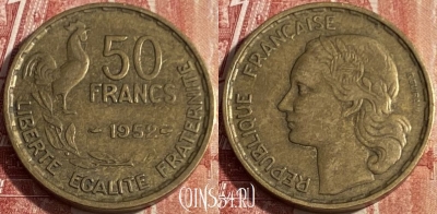 Франция 50 франков 1952 года, KM# 918, 412p-086 ♛
