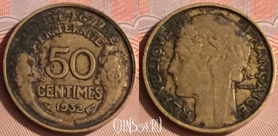 Франция 50 сантимов 1932 года, KM# 894, 308o-044
