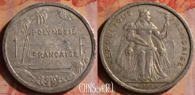Французская Полинезия 1 франк 1982 г., KM# 11, 414-011
