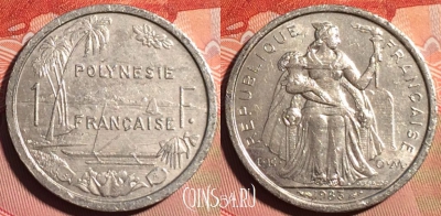 Французская Полинезия 1 франк 1983 г., KM# 11, 225a-108