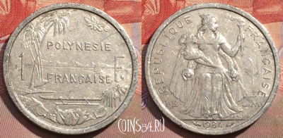 Французская Полинезия 1 франк 1984 г., KM# 11, 149a-101