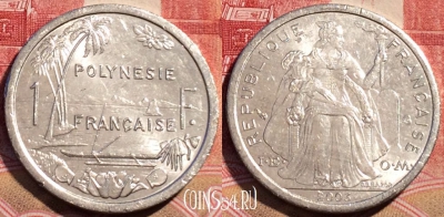 Французская Полинезия 1 франк 2003 г., KM# 11, 071c-066