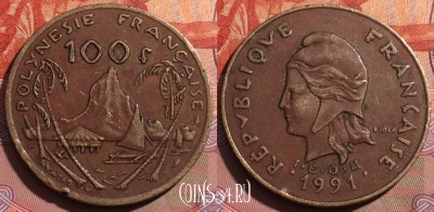 Французская Полинезия 100 франков 1991 г., 240a-055