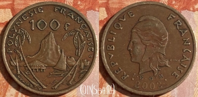 Французская Полинезия 100 франков 2002 г., 154r-030 ♛