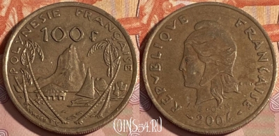 Французская Полинезия 100 франков 2004 г., 310r-042 ♛