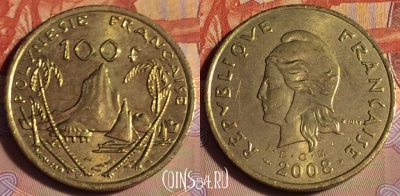 Французская Полинезия 100 франков 2008 г., 251b-137 ♛