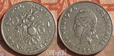 Французская Полинезия 20 франков 1998 г., 486р-061