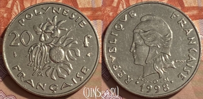 Французская Полинезия 20 франков 1998 г., 486р-092
