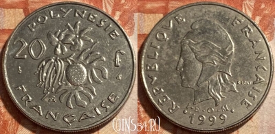 Французская Полинезия 20 франков 1999 г., 494р-107