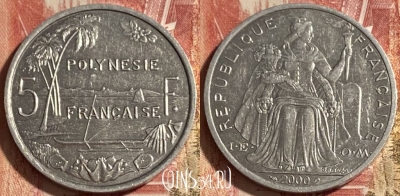 Французская Полинезия 5 франков 2000 г., 466q-488 ♛