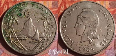 Французская Полинезия 50 франков 1988 года, 241f-047