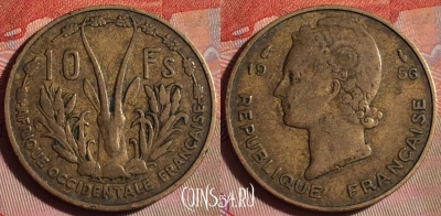 Французская Западная Африка 10 франков 1956 г., 095f-017