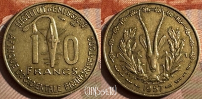 Западная Африка и Того 10 франков 1957 г., 232s-026 ♛
