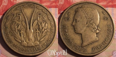Французская Западная Африка 25 франков 1956 г., 207a-064