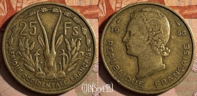 Французская Западная Африка 25 франков 1956 г., 241s-037
