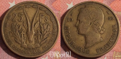 Французская Западная Африка 25 франков 1956 г., 357-033