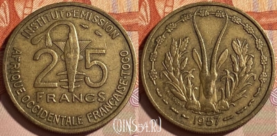 Западная Африка и Того 25 франков 1957 г., 464q-086