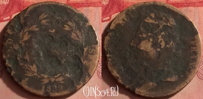 Франция 5 сантимов 1829 года, KM# 10, 330o-125