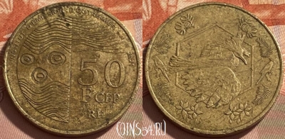 Фр. тихоокеанские территории 50 франков 2021 г 495р-045 ♛