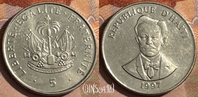 Гаити 5 сантимов 1997 года, KM# 154a, 512s-100