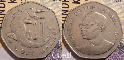 Гамбия 1 даласи 1987 года, KM# 29, 202-132