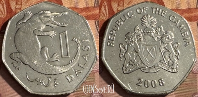 Гамбия 1 даласи 2008 года, KM# 59a, s512s-130