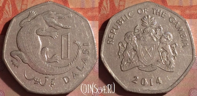 Гамбия 1 даласи 2014 года, KM# 59a, 052i-165