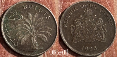 Гамбия 25 бутутов 1998 года, KM# 57, 052s-049