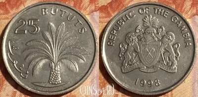 Гамбия 25 бутутов 1998 года, KM# 57, 464q-476