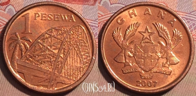 Гана 1 песева 2007 года, KM# 37, 217a-132