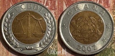 Гана 1 седи 2007 года, KM# 42, 184s-001