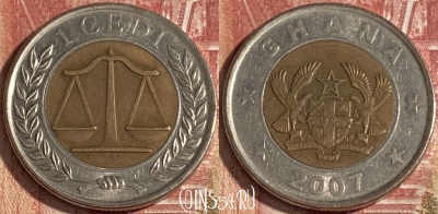 Гана 1 седи 2007 года, KM# 42, 332r-065 ♛