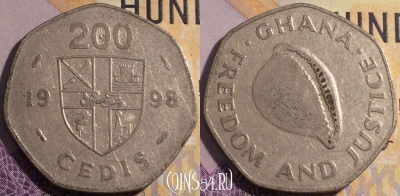 Гана 200 седи 1998 года, KM# 35, 189a-107