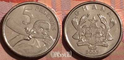 Гана 5 песев 2007 года, KM# 38, 214b-141
