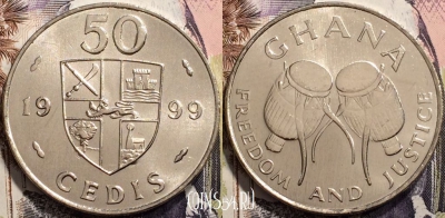 Гана 50 седи 1999 года, KM# 31a, UNC, 135-019