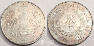 Германия (ГДР) 1 марка 1982 года, KM# 35.2, 80-039a