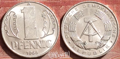 Германия (ГДР) 1 пфенниг 1968 года, KM# 8.1, 177l-018
